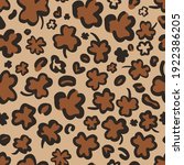 St. Patricks Day Leopard or jaguar seamless pattern made of clover or shamrock leaves. Trendy animal print. Spotted cheetah skin. Vector background for fabric, textile, wrapping paper, wallpaper, etc.
