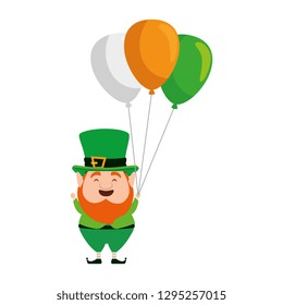 st patricks day leprechaun with balloons helium