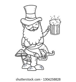st patricks day leprechaun with beer