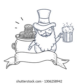 st patricks day leprechaun with beer