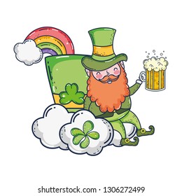 st patricks day leprechaun with beer