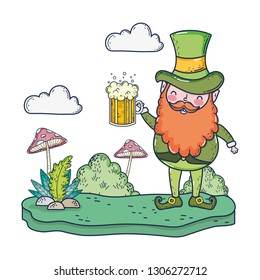 st patricks day leprechaun with beer