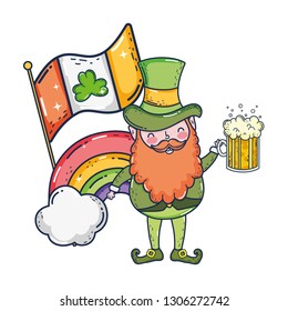 st patricks day leprechaun with beer