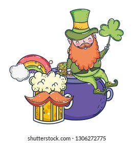 st patricks day leprechaun with beer