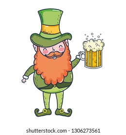 st patricks day leprechaun with beer