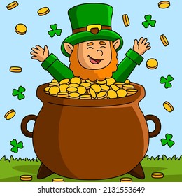 Ilustración del dibujo de St. Patricks Day Leprechaun 