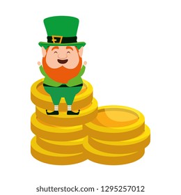 st patricks day leprechaun with coins