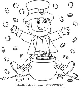 St. Patricks Day Leprechaun Coloring Page for Kids