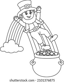 St. Patricks Day Leprechaun Coloring Page for Kids