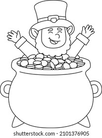 St. Patricks Day Leprechaun Coloring Page for Kids