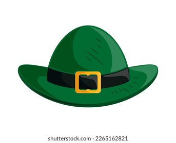 st patricks day leprechaun hat icon isolated design