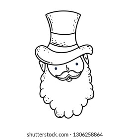 st patricks day leprechaun head character