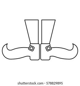 st patricks day leprechaun legs thin line