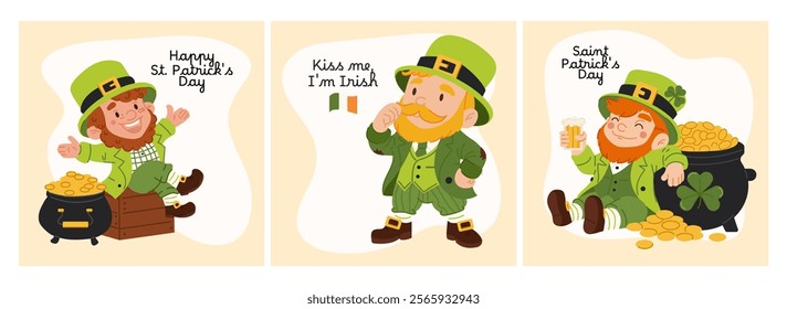 St. Patrick's Day Leprechaun Posters Set