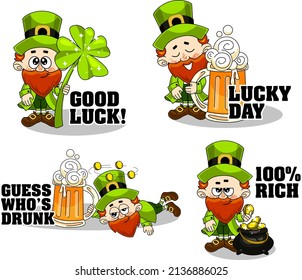 st patrick's day leprechaun stickers