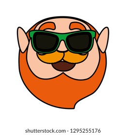 st patricks day leprechaun with sunglasses