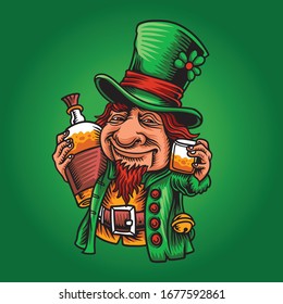 St patrick's day Leprechaun Vector
