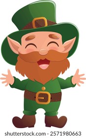 St. Patrick's Day Leprechaun. Vector illustrations by Leprechauns for postcards, decor, shirt design, pub invitations.
