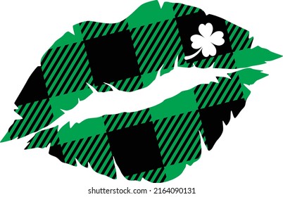 St Patricks day Lips besar archivo vectorial aislado