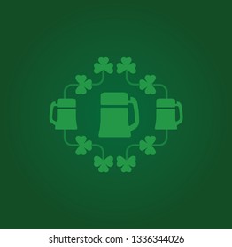 st Patrick's day logo (Use for stickers, t-shirt typography,logos and design elements) 