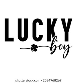 St Patrick's Day Lucky Boy T-Shirt Design.