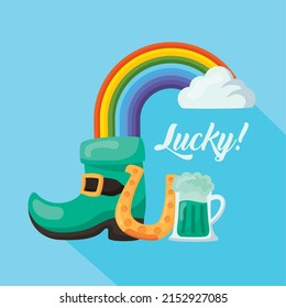 st patricks day lucky card design