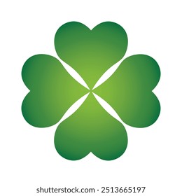 Día de San Patricio. Trébol de cuatro hojas afortunado, icono de Vector de trébol de cuatro hojas verde. Concepto de suerte y felicidad. Shamrock - icono de trébol verde de cuatro hojas. Buena suerte tema elemento de diseño.