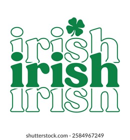 St Patrick's Day Lucky Irish T-Shirt Design.