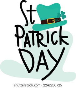 St. Patrick's day, Lucky day. Love Green lucky leaves. 