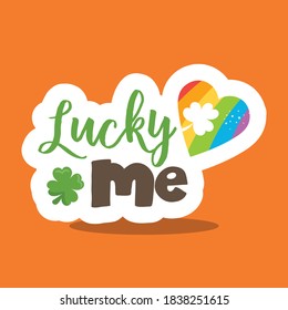 st patricks day lucky me design vector illustration