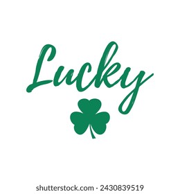 St Patrick's Day LUCKY T Shirt Design vector, Irish Shamrock T shirts Graphic vector