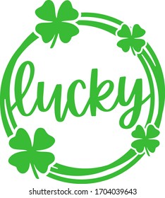 St Patricks Day Lucky,  Vector Illustration Background