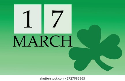 Celebración del 17 de marzo del Día de San Patricio con Shamrock