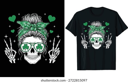 Esqueleto de bollo desordenado del día de San Patricio