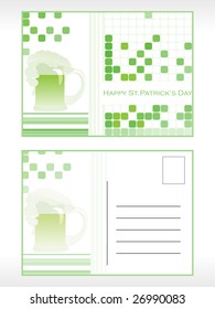 st. patrick's day  mosaic background postcard