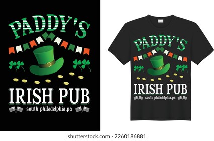 St. Patrick's day motivational quote Vector T Shirt Design. funny lettering,  graphics, typographic.17 March. illustration. Ready for Print t-shirt, card, poster, textile, blouse, black background.
