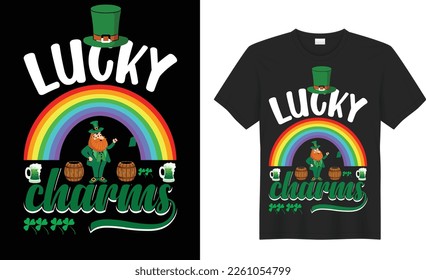 St. Patrick's day motivational quote Vector T Shirt Design. funny lettering,  graphics, typographic.17 March. illustration. Ready for Print t-shirt, card, poster, textile, blouse, black background.
