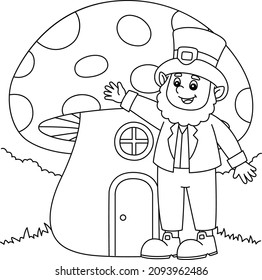 St. Patricks Day Mushroom Coloring Page for Kids