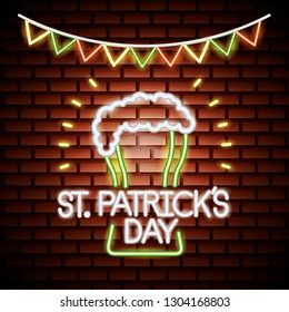 st patricks day neon