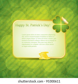 St. Patrick's day note paper.Sticker