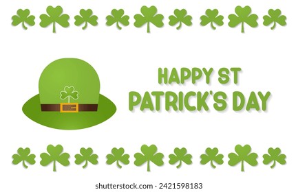 St. Patrick's Day Observed every year of March 17th, Patrick Celebration Vector banner, flyer, poster and social medial template design.