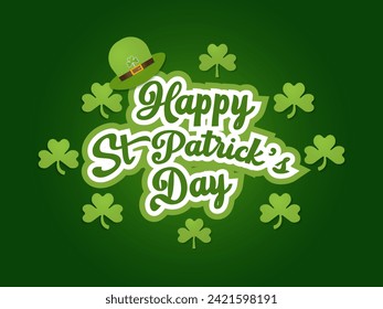 St. Patrick's Day Observed alljährlich am 17. März, Patrick Celebration Vector Banner, Flyer, Poster und Social Media Template Design.