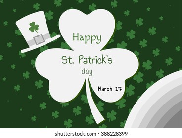 St. Patricks Day on green background in retro comic style