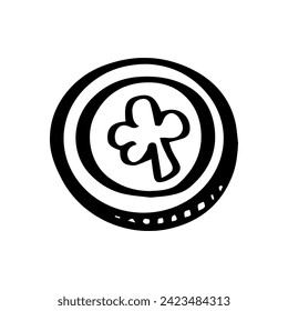 St. Patrick's Day outline vector design elements item.