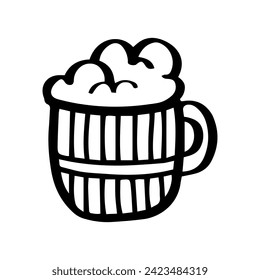 St. Patrick's Day outline vector design elements item.