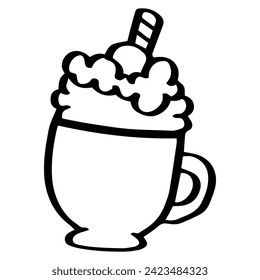 St. Patrick's Day outline vector design elements item.