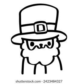St. Patrick's Day outline vector design elements item.