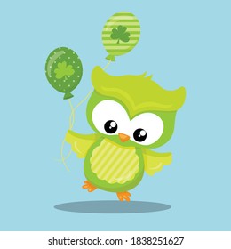 st patricks day owl design vector illustration