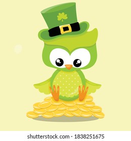 st patricks day owl design vector illustration