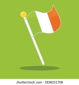 St patricks Day Eule Flag Design Vektorgrafik
